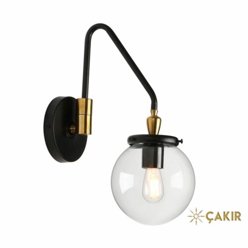 Pathson Star Serisi Küre Cam Aplik - Siyah