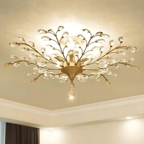 Crystal stone plofonier zero to ceiling tavana sıfır kristal avize